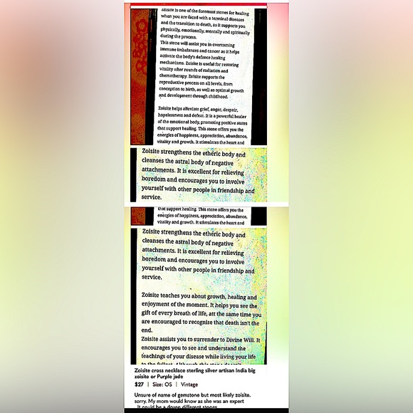 Garnet and Ruby zoisite pendant sterling silver 925 - Picture 7 of 8